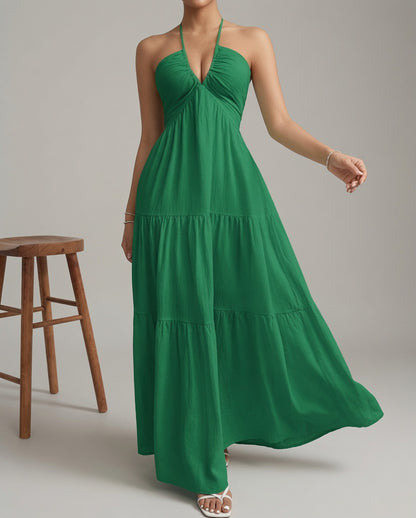Verano Muse™ Essential Tank Maxi Dress - Sleeveless A-Line Beach Vacation Dress | Minimalist Loose-Fit