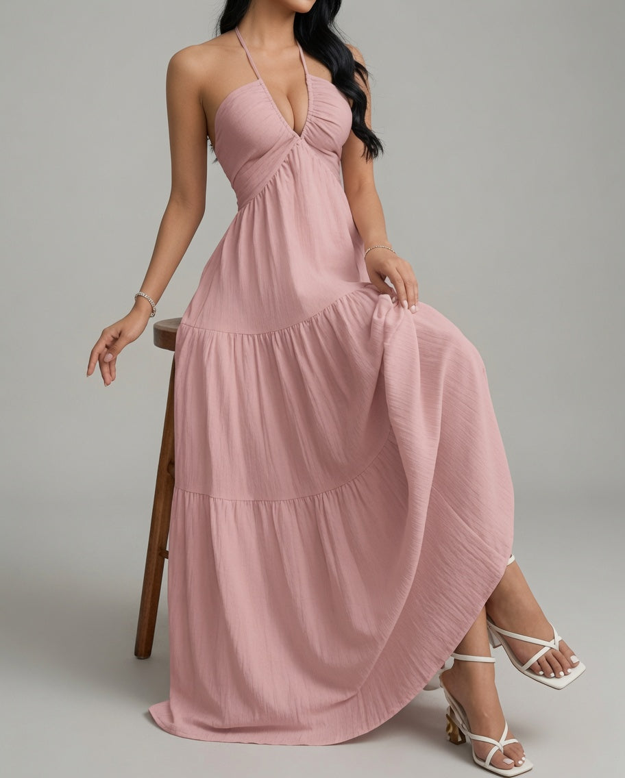 Verano Muse™ Essential Tank Maxi Dress - Sleeveless A-Line Beach Vacation Dress | Minimalist Loose-Fit