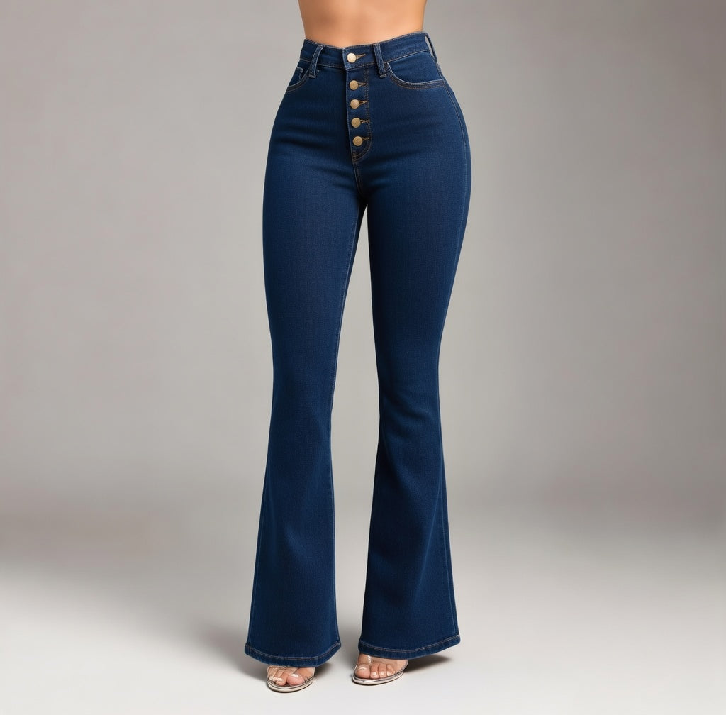 Verano Muse™ Jeans de mujer de tiro alto y pierna ancha estilo explosivo