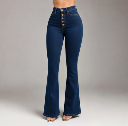 Verano Muse™ Jeans de mujer de tiro alto y pierna ancha estilo explosivo