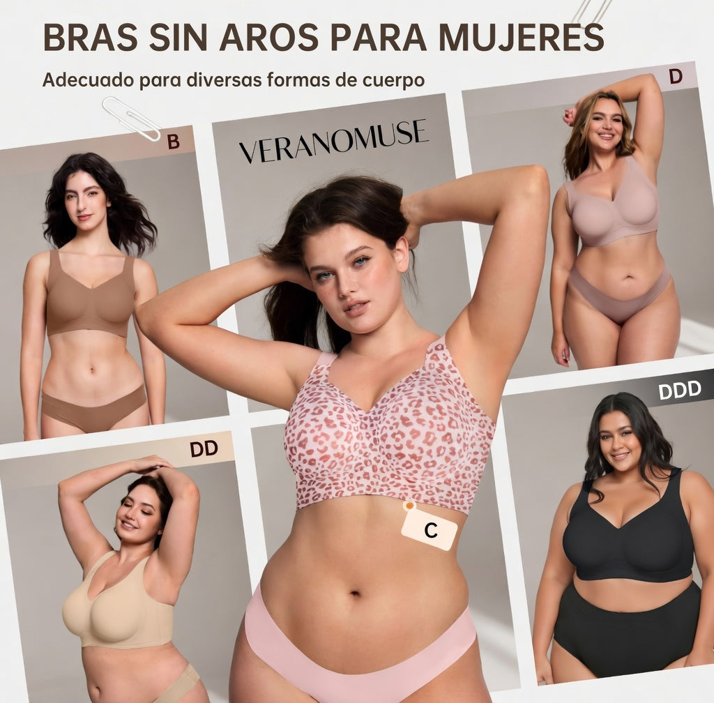 Verano Muse™ Jelly Soft support style Bra With Leopard-print Lingerie